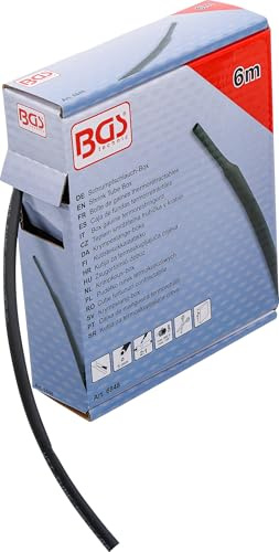 BGS 6848 | Caja de fundas termorretráctiles | negra | Ø 5 mm | 6 m