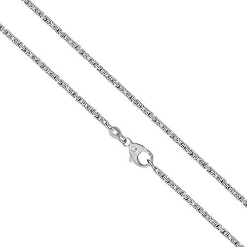 925er Sterling Silber Königskette Massiv 4 mm Halskette Collier Unisex Königs Kette 66 cm