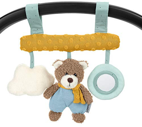 Sterntaler 6602002 Spielzeug zum Aufhängen mit Klettverschluss, Bär Ben, Inklusive Rassel, Alter: Für Babys ab der Geburt, Mehrfarbig