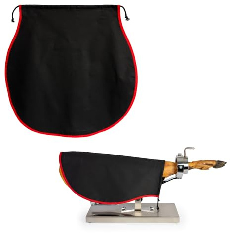 Funda Cubre Jamón Profesional Especial Jamones y Paletas Ibéricas. Fabricado en España con 70% de Algodón (Negro)