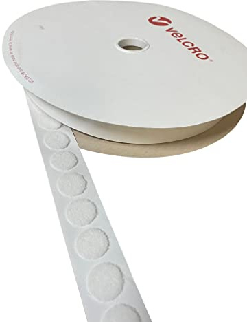 Velcro® Marken-Klebepads zum Aufkleben, 13 mm, Klebepunkte, doppelseitige Klebepads, Klebemünzen, starke Klebepunkte (nur Schlaufe, 1550 Münzen (komplette Rolle))