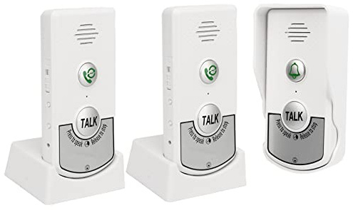 Interfono Wireless, Campanello Interfono Vocale Wireless con Potenza di Penetrazione di 1000 M, 2000 MAh, Campanelli Interfono Domestici Intelligenti per Case Hotel Ville Fabbriche