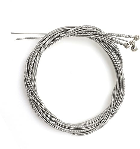 CashBeat Corde per basso elettrico a 4 corde, in acciaio inox, set di ricambio a 4 corde con estremità sferiche piccole, compatibili con basso acustico, accessori per basso a 4 corde