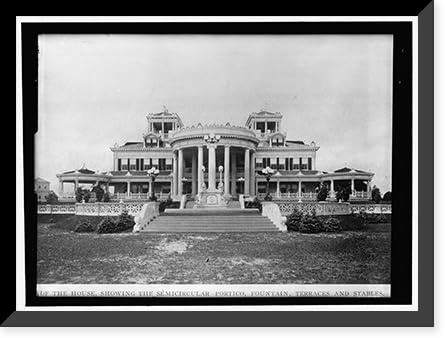 Historic Framed Print, SHADOW LAWN, NJ. SUMMER WHITE HOUSE. FRONT OF THE HOUSE, 17-7/8 x 21-7/8
