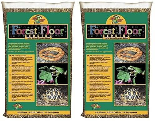 Croci Zoo Med CM-8E Forest Floor, 8.8 L, Zypressen Mulch Bodengrund für Terrarien (Packung mit 2)