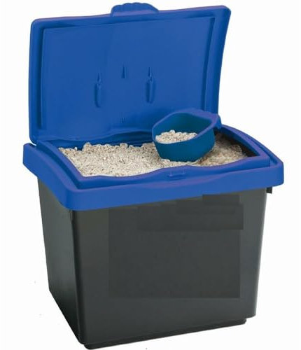 TRTO 1Pcs 30 Litre GRIT ROCK SALT BIN DUSTBIN De-Ice 30L Storage Container Easy TO Use and Cleans