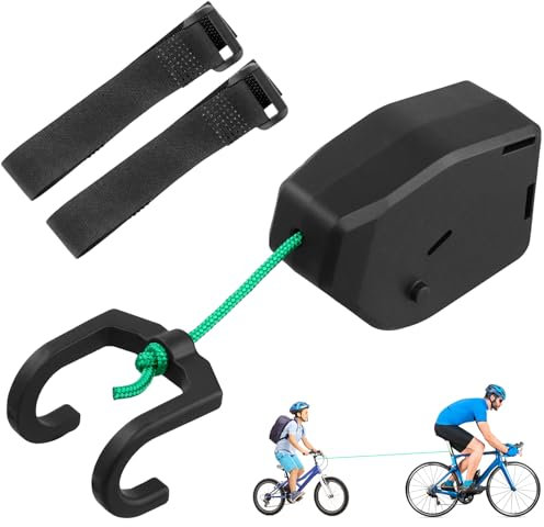 QWORK® Corda di Traino per Bicicletta, Corda Di Trazione Della Bicicletta Retrattile, 2.5 m Fune da Traino per Bicicletta