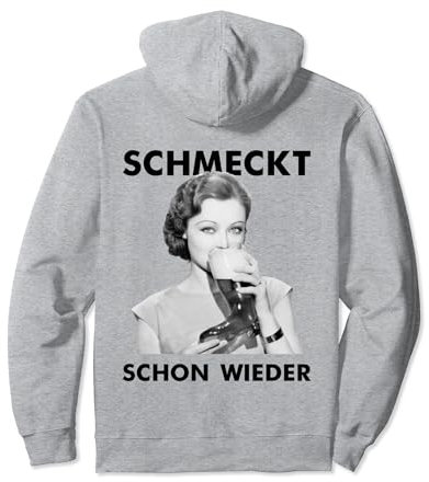 SCHMECKT SCHON WIEDER X Bierstiefel Retro Bier - BACKPRINT Pullover Hoodie