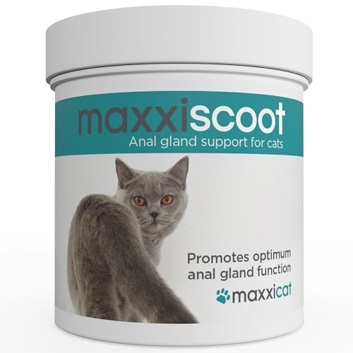 maxxiscoot Drüsenunterstützung Katzen - Drüsen- & Darmgesundheit Pulver 90g | Unterstützt festen Kot, angenehmen Stuhlgang, natürliche Entleerung und täglichen Komfort