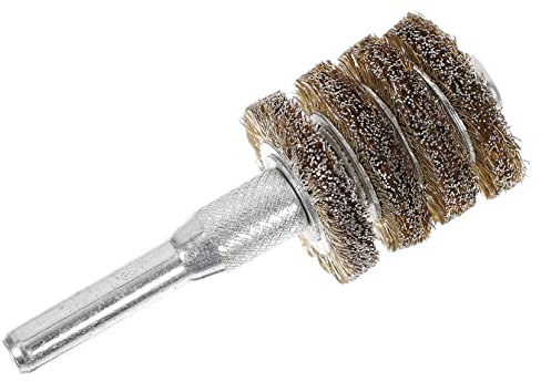 HAWILLOSCH 4-layer 25mm Steel Wire Brush Wheel Drill Attachment for Rust Removal and Metal Cleaning, Thickened Copper Wire Brush Suitable for Electric Drills, Polishing and Stripping Metal Surfaces