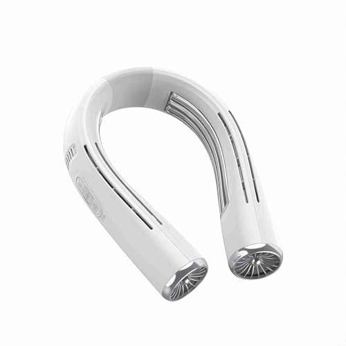 AloveH Ventilateur de cou avec plaque de refroidissement, batterie rechargeable USB-C 6000 mAh, ventilateur portable, climatiseur de cou, pour homme et femme, voyage, sports de plein air