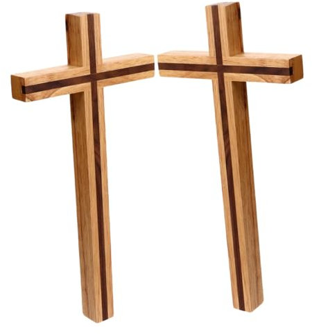 Zerodeko 2 Stücke Holz Kreuze Für Handwerk Kreuz Schmuck Dekorative Kreuz Decor Kreuz Geformt Schmuck