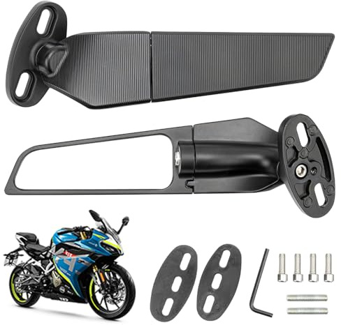 innislink 2Pcs Rétroviseurs Moto, Rétroviseur D'aile de Vent, Miroirs Pour Tourner Rétroviseurs Compatible avec Honda CBR300R CBR500R CBR600RR CBR1000RR Ninja 300 400 650 Suzuki GSXR 600 750