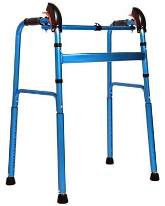 Gehhilfe für Erwachsene, Klettern Treppen Aluminium Folding Lightweight Walking Frame, höhenverstellbar Portable Walking Mobility Aid für ältere Menschen, Behinderte Auxiliary Medical Walker