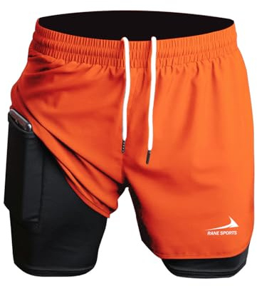 Short de Course 2 en 1 pour Homme, idéal pour la Salle de Sport, Le Sport, Les Marathons et l'entraînement en extérieur.