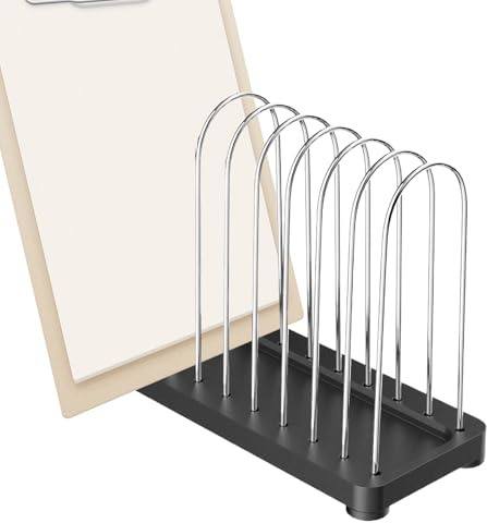 Generico Porta Album - Portadischi Metallico | Soluzione Moderna Da Tavolo Organizzata Con 10 Slot Per Soggiorno Studio Aula Home Theater Camera Da Letto