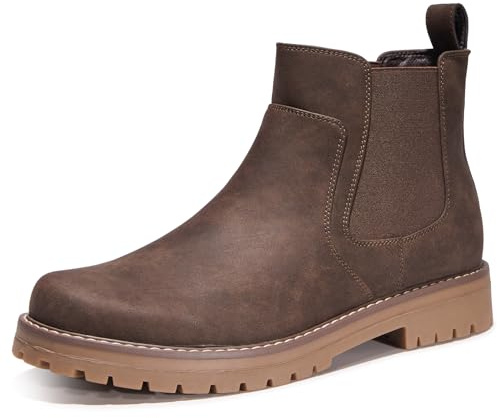 TruVeld Men's Chelsea Boots Matte Slip On Business Ankle Dress Shoes | PU upper with a matte finish—easy to care for. Suitable for various occasions, striking the balance between work and life