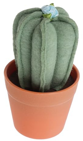 DOITOOL Nadelkissen Kaktus Form aus Vliesstoff mit Plastik-blumentopf Basis Nadelhalter für Quilten und Nähen Dekoratives Stecknadelkissen für Anfänger und Profi Nähzubehör