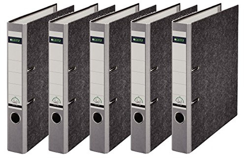 Leitz 1080/1050 Standard Ordner A4 (schmal | 5er Pack, grau)