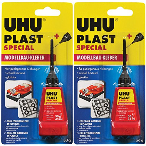 2 x UHU PLAST SPEZIAL Modellbau-Kleber 30g