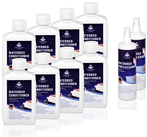 Wasserbetten Palast 8X 250ml Wasserbett Konditionierer Conditioner + 2X 250 ml Vinylreiniger - Wasserbett-Zubehör für Softside Hardside