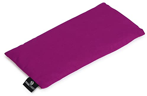 Yogastudio ögonkudde | 100% organiskt bomullsöverdrag | Ekologisk lavendel och linfrö yogakudde | stresslindring viktad ögonmask för yoga, avkoppling, aromaterapi, trötta ögon och huvudvärk (V