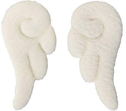 1 par de pinzas para el pelo con alas de ángel, de felpa, clips de pelo de dibujos animados, accesorios de cosplay para niñas y mujeres ( )