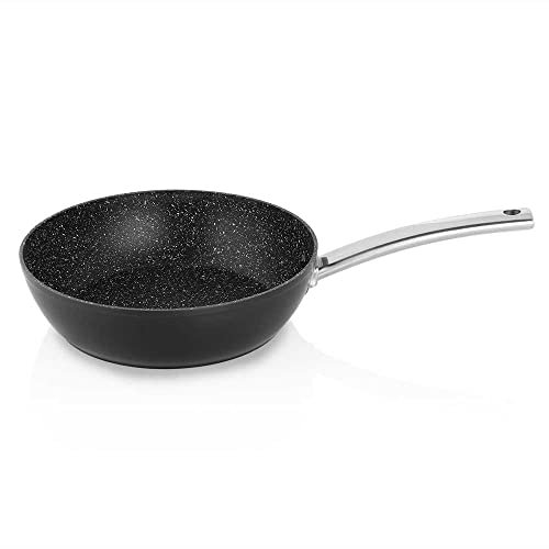 SARTEN HONDA ALUMINIO FORJADO 32 CM. RECUBRIMIENTO PIEDRA ANTIADHERENTE. Mango acero inox. ORBEGOZO SFH 9532