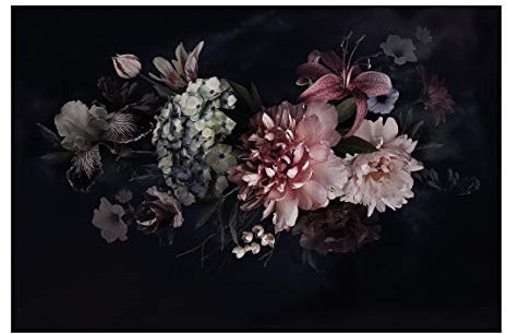Bilderwelten Blumen Fototapete Vintage inkl. Kleister 288x190cm - Vliestapete Made in Germany - große Blumen Tapete Schlafzimmer - Rosen Blumentapete 3D - Tapete Blumen Wohnzimmer Flur T_3226