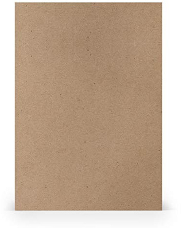 PAPERADO 50x KraftBastelpapier DIN A4 - Braun 250 g/m² Tonkarton - Dickes Bastelpapier in 29,7 x 21 cm Malen, Basteln perfekte Bastelpappe