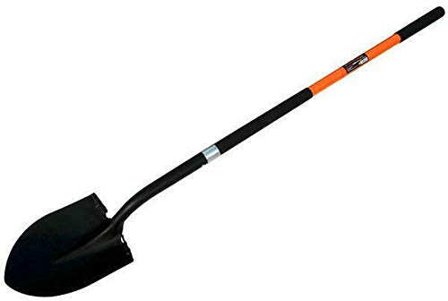 Round Mouth Shovel Extra Long Heavy Duty With Fibreglass Handle 1480mm 58