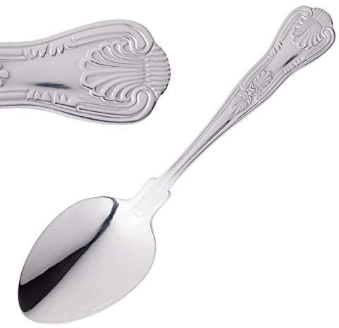 12/6 Kings Dessert/Table/Tea Spoon/Fork/Knives Cutlery, Dozen Stainless Steel (Kings Dessert Spoon Pack of 12)