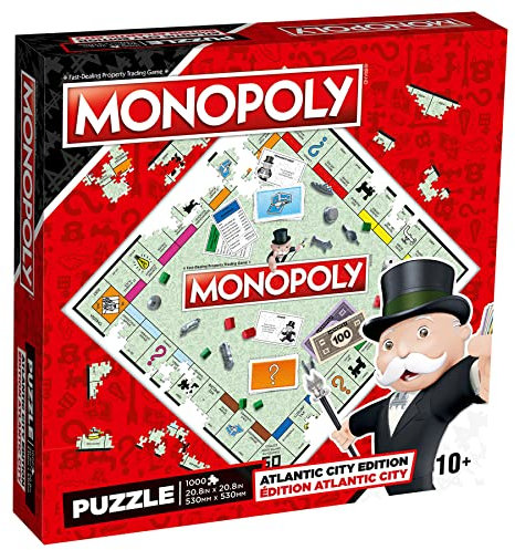 Top Trumps Atlantic City Monopoly-Puzzle-Spiel, 1000 Teile, Familienspiel ab 8 Jahren
