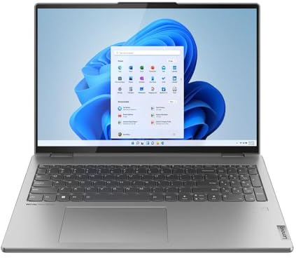 Lenovo Yoga 7i Laptop 2 en 1 con pantalla táctil de 16 pulgadas (2560 x 1600) - Intel Evo Core i7-1260P - Memoria LPDDR5 de 16 GB - SSD PCie Gen4 de 512 GB - Gris ártico