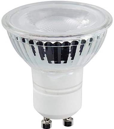 Beghelli - Spot Glass GU10, Faretto Led 95°, Lampadina Led Luce Bianca, 6W, 4000K