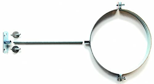 6 inch (150mm) Stove Pipe Support Bracket Kit with 25cm Length of Pre-Cut Threaded Rod