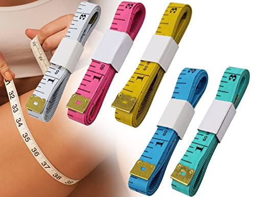 ZoeTekway 5 Stück Maßband - Körper, 150 cm Weich, Farbschneiden, Doppelseitig