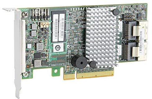 Akozon Tarjeta Controladora SAS, LSI 9267 8i 2208 6 GB S 512 MB PCI E 2.0 Controlador SATA de 8 Puertos SAS HP Controladores Raid de Expansión de Puertos SATA SAS de 8 Puertos RAID0 1