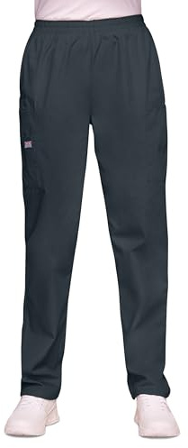 Cherokee Femmes - Femme Pantalon de Travail Originals - Taille élastique à Enfiler - WWE4200 - Étain - XXS
