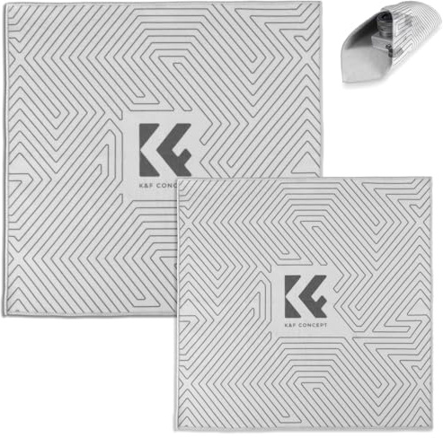 K&F Concept Panno protettivo dell'obiettivo, sacchetto Pellicola protettivo antigraffio antipolvere Magic Strong Wrapper per fotocamera, obiettivo, organizzatore borsa di accessori 35*35cm+45*45cm