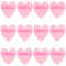 TIESOME Lot de 12 houppettes à poudre en forme de cœur pour le maquillage du visage, coussin d'air réutilisable avec sangle pour fond de teint des yeux, application de blush, front et joues, sèches et