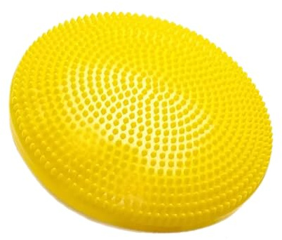 eBoutik - Strong Balance Board for Core Strength & Back Pain Relief – Non-Slip Wobble Fitness & Rehab – Wellness for Home Workouts Gym & Posture Support (Yellow)