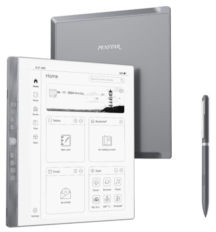 Penstar eNote Paper Tablet Bundle, 10.3-inch Pen Only Writing Tablet, Electronic Notebook Digital Notepad, E-Ink Reader with B5 Pen and Protective Folio