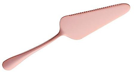 FUNNETOYU Edelstahl Tortenheber Roségold Gezackte Kuchenschaufel Mit Ergonomischem Griff Vielseitiges Backwerkzeug Für Kuchen Pizza Käse Creme Spülmaschinengeeignet Langlebig Und Leicht