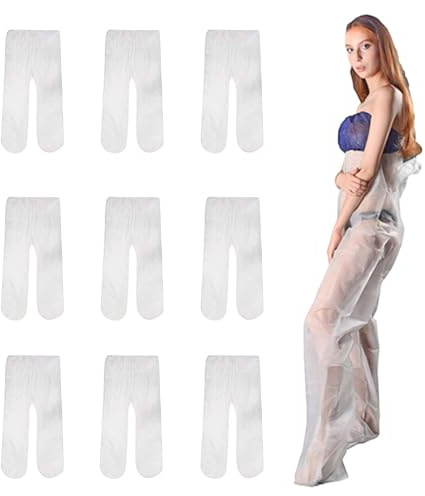 Elitzia Disposable Non-Woven Protective Long Pants Yoga Sauna Pants for Spa Beauty Breathable Tear-Resistant ETDSLP01 (Pack of 10) White