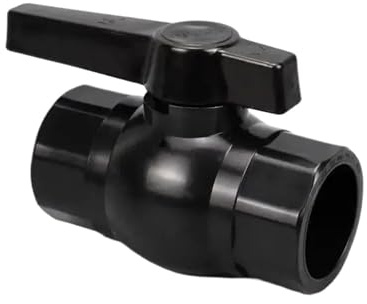 Supkancl 1Pc Black PVC Pipe Ball Valve 20/25/32/40/50mm Water Supply Aquarium Water Pipe Connector Fittings(A3)