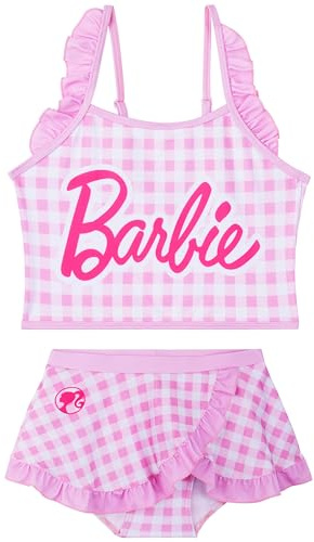 Barbie Bikini Niña, Bikini Set 2 Piezas, Tirantes Ajustables, Top y Braguitas, Ropa de Baño para Niña, Regalos para Niños
