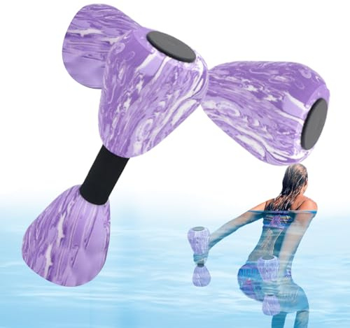 Pomberi Water Weights for Pool Exercise - Water Aerobic Exercise Foam Dumbbell - High-Density Aerobics Equipment, Sports Training Aid for Outdoor Gym Rehabilitation Training