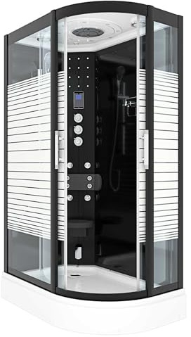 AcquaVapore Dampfdusche Sauna Dusche Duschkabine D30-73M3R 80x120 cm OHNE 2K Scheiben Versiegelung