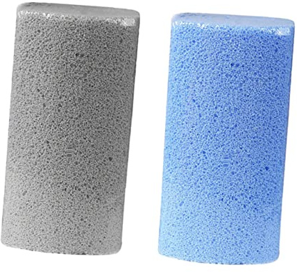 TOPPERFUN Piedra para Pies de Vidrio Espumoso 2 Piezas Diseño Ergonómico para Reparar Talones y Eliminar Callos Eficazmente en Hombres y Mujeres